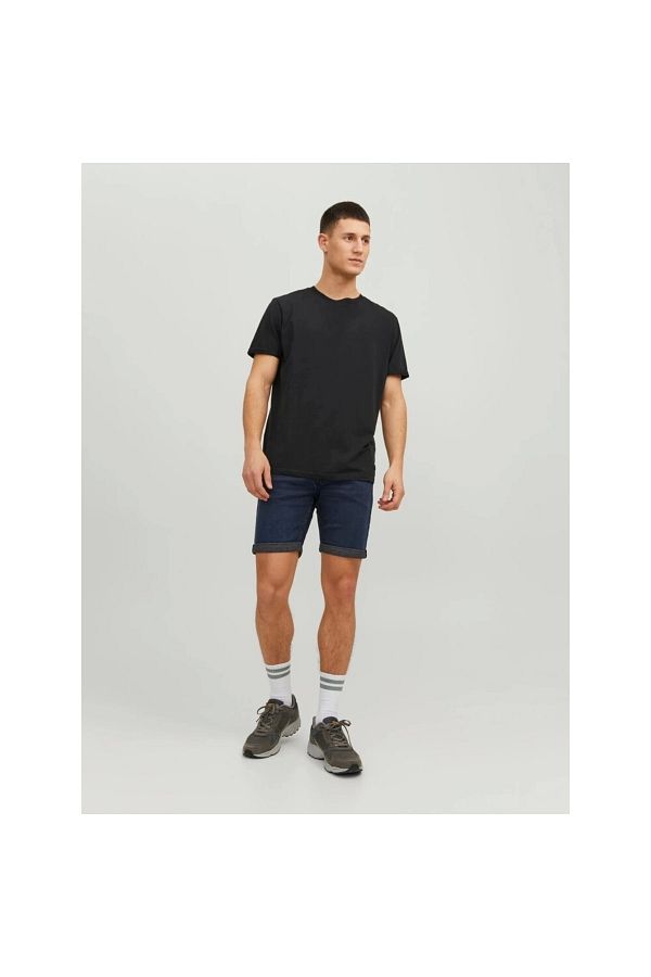 Jack Jones Indigo Knit Comfort Denim Shorts Trendyol