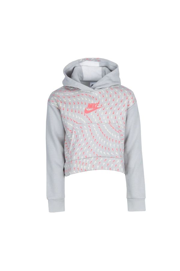 Nike Sportswear Printed Fleece Hoodie Girls Sweatshirt Trendyol