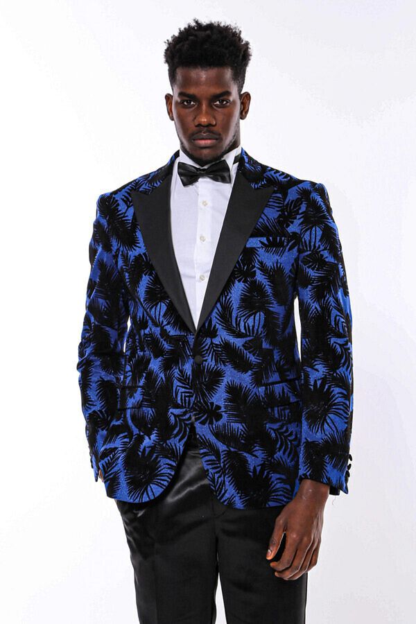 Blue glitter jacket clearance