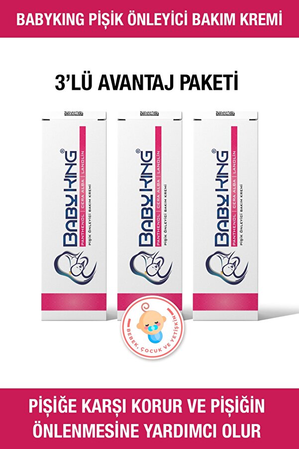 BabyKing Pişik Önleyici Bakım Kremi 37 Gr 3 Adet
