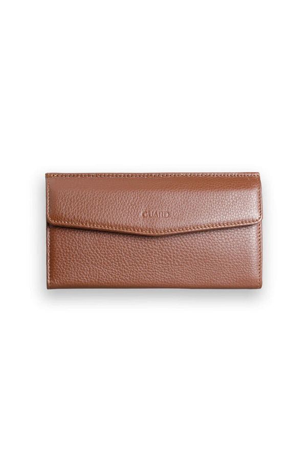 GUARD-Leather Tan Wallet - with Phone Port 1