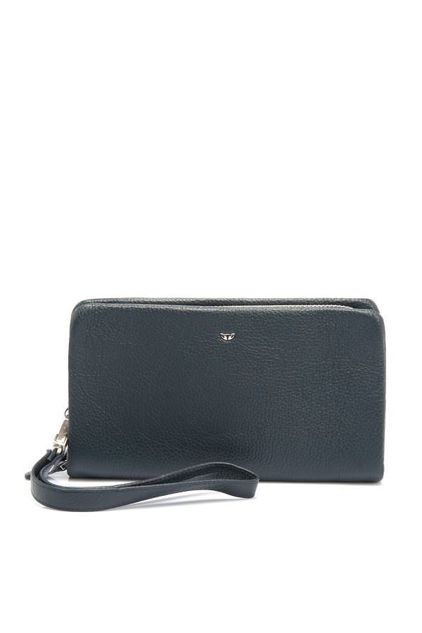 Tergan-Genuine Leather Navy Blue Unisex Portfolio S1PC00002197 1