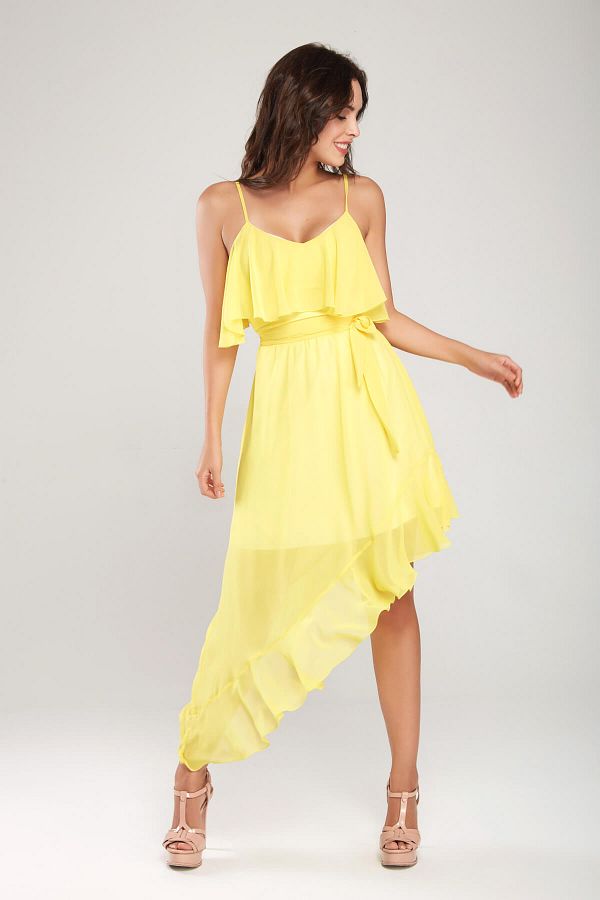 Yellow flounce dress 2025