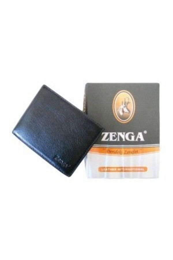 Zenga-محفظة جلدية سوداء للرجال 112-1 1
