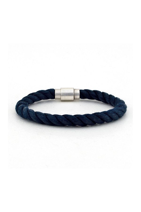 Solfera-Men's Navy Blue Rope Magnet Bracelet BT227 1