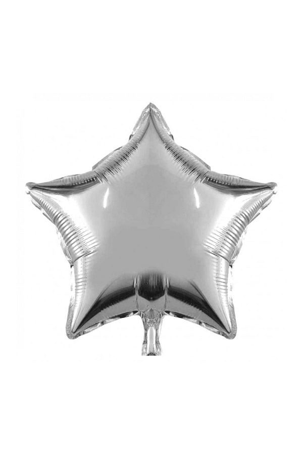 Kazanabil-40cm Silver Color Star Shaped Foil Balloon 1