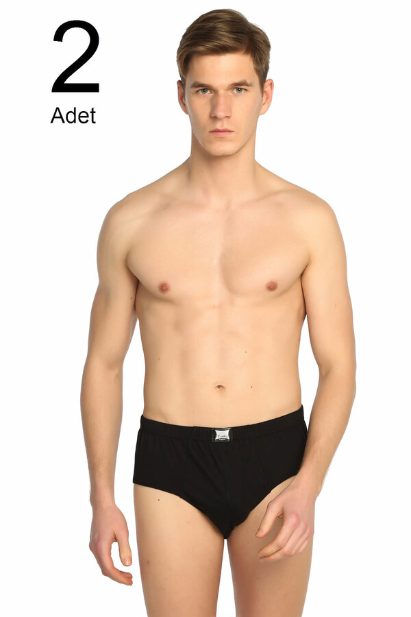 Tutku-Slip de bumbac negru pentru bărbați, pachet de 2 1
