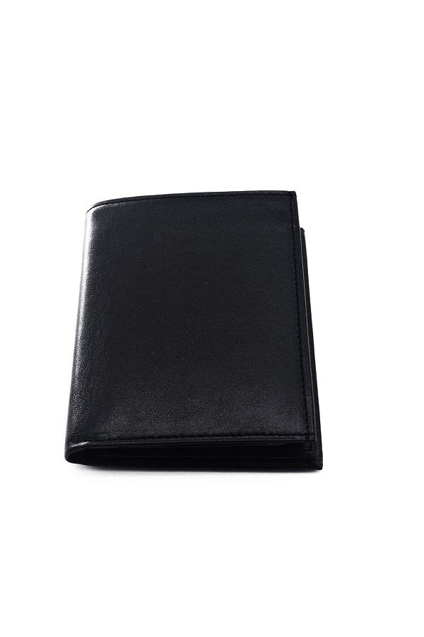 LABALABA-Men's Black Leather Wallet 1