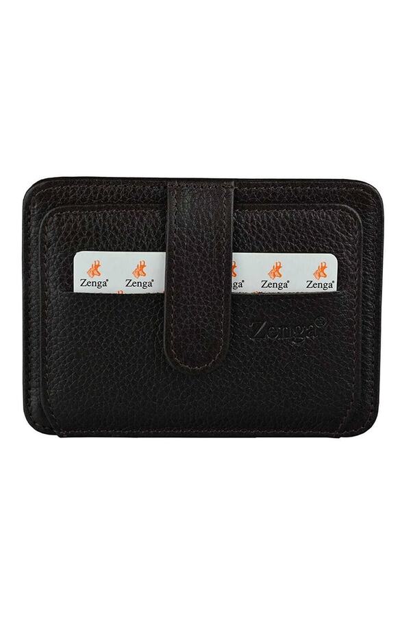 Zenga-Brown Genuine Leather Card Holder 1