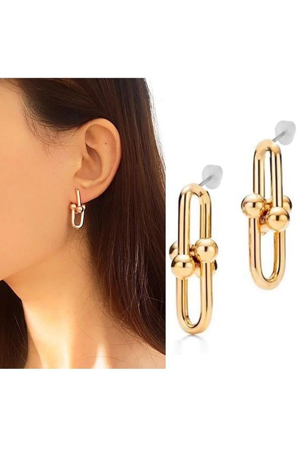 BAHELS-Gold Color Tiffany Earrings 1