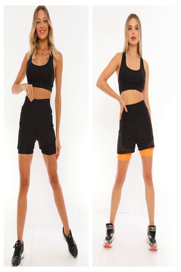 winmoda 2 Piece Women s Shorts With Inner Tights Trendyol