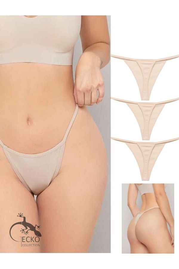 GECKO COLLECTION-Gecko Women's - 3 Pieces String Thong with String and Rope Elastic 1
