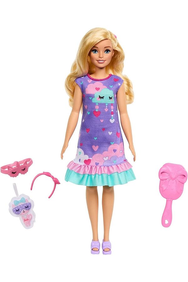 Fillikutum Barbie My First Barbie Doll Large Size Barbie Deluxe Doll Blonde Unicorn with Eye Patch 35 Cm Trendyol