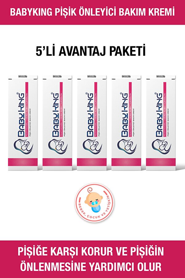 BabyKing Pişik Önleyici Bakım Kremi 37 Gr 5 Adet