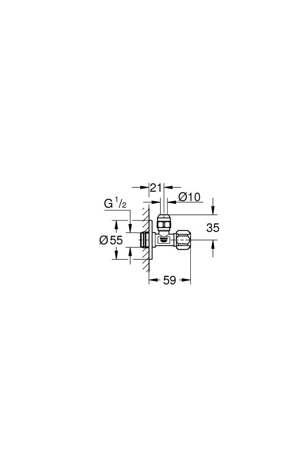 Grohe-1/2" Intermediate Tap - 22031000 1
