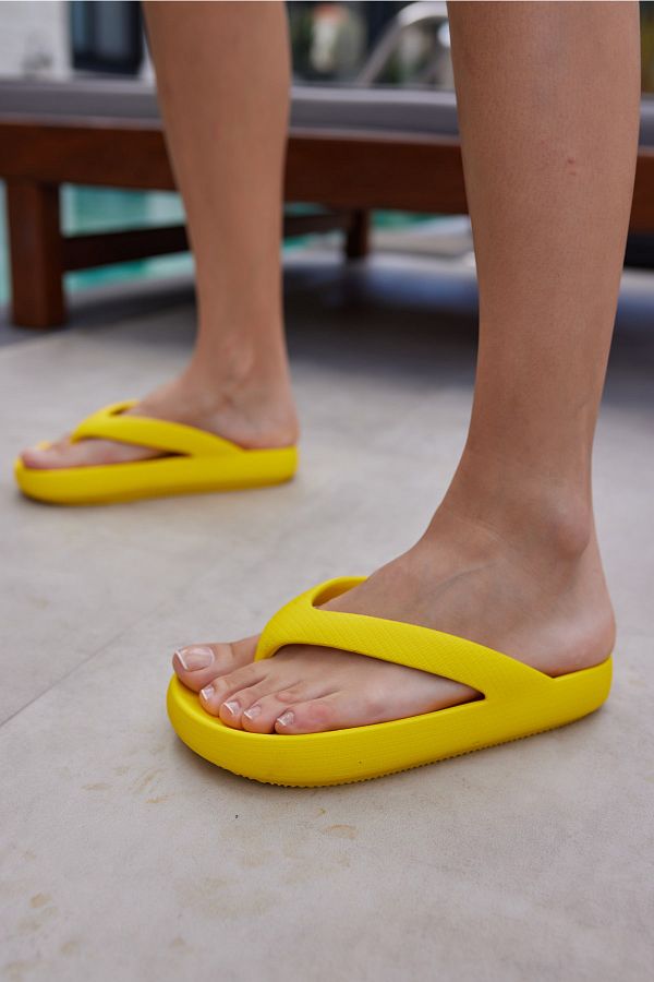 ANGEL NA JONES Lambo Women s Yellow Flip Flops Eva Slippers Daily beach Platform Slippers Trendyol