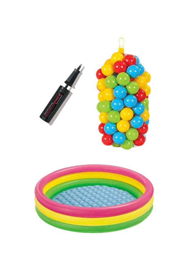 cayenna Oyun Havuzu (114CM) Şişme Taban 100toplu Pompa