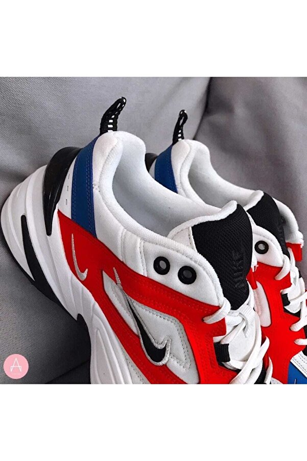 nike m2k tekno white black orange