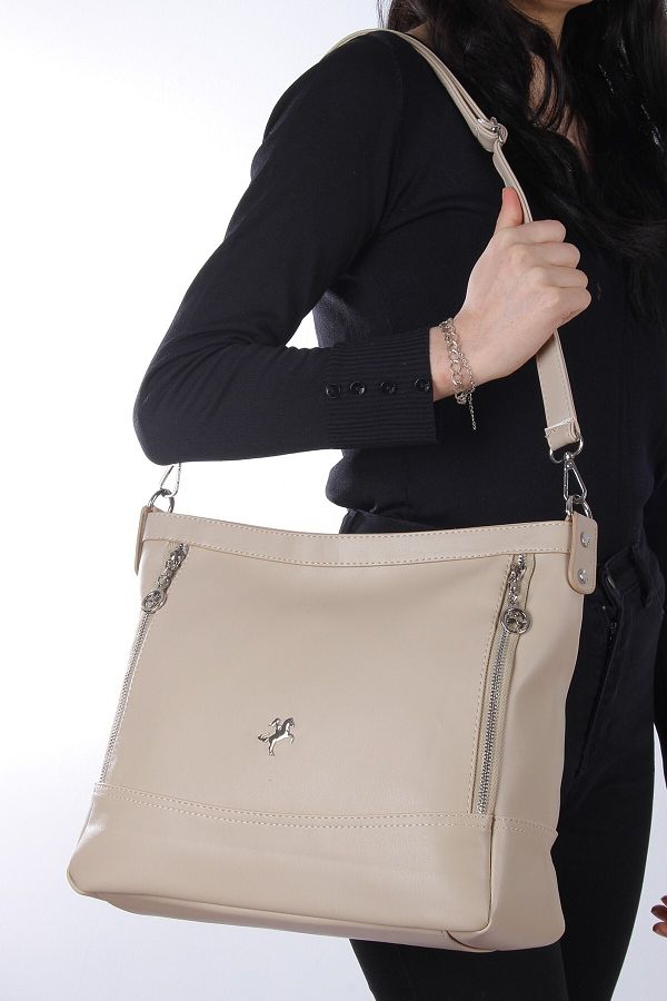 By Hakan-Nas Bag-1284 Dona Women's Shoulder Bag Handbag Sand 1