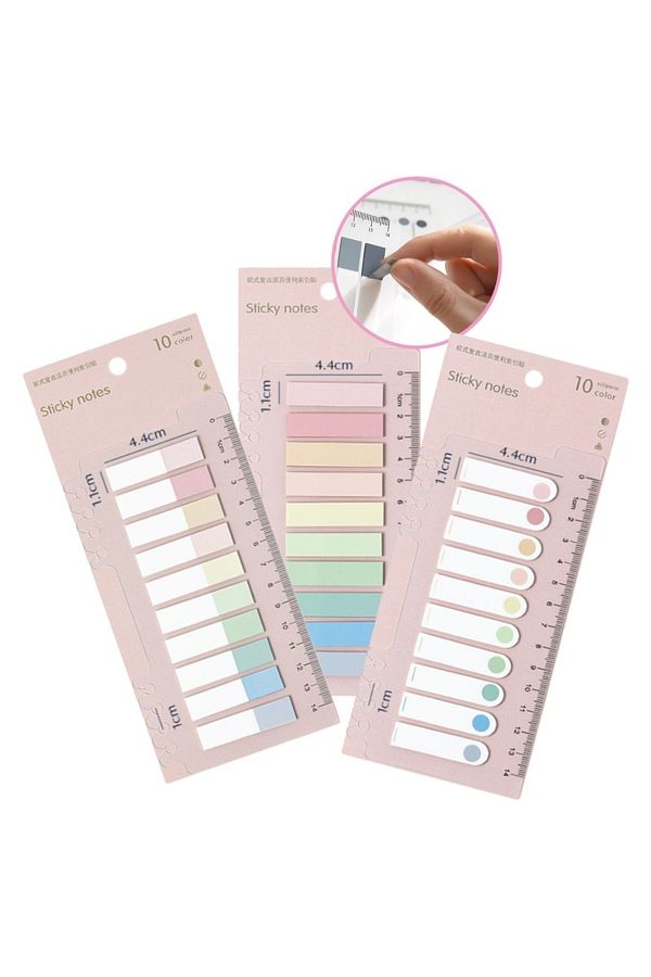 Vox Art-Post-It 3 Model Adhesive Index Bookmark - 600Pcs 1