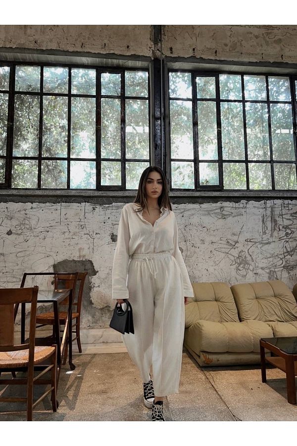 BENASSI-Italian Fabric Raw Linen Set 1