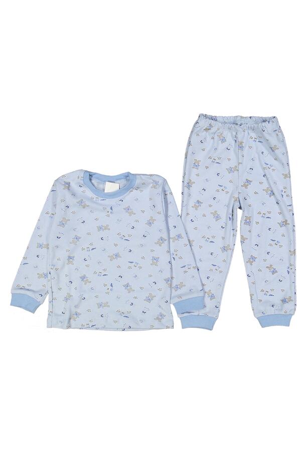 ZYS Baby Ayıcık Baskılı Interlok Erkek Çocuk Pijama Takımı