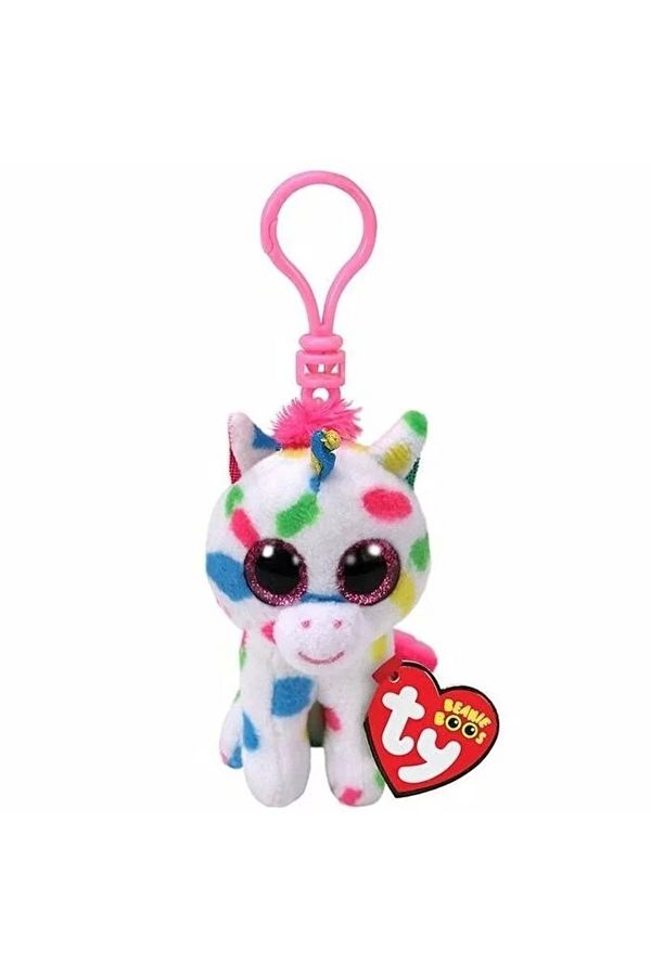 TY Beanie Boos-سلسلة مفاتيح مرقطة من نوع Ty Plush Harmonie Unicorn Ty35211 1