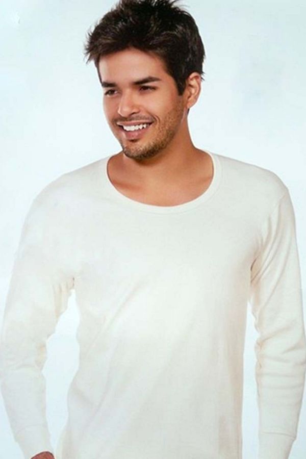 Tutku-Men's Cream 100% Cotton Interlock Undershirt Undershirt 1