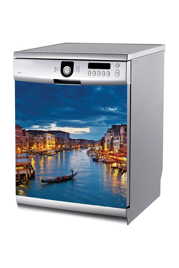 Tilki Dünyası-Venice View Dishwasher Sticker 1