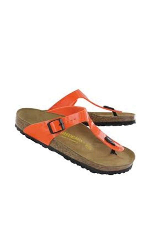 Orange birkenstock gizeh hotsell