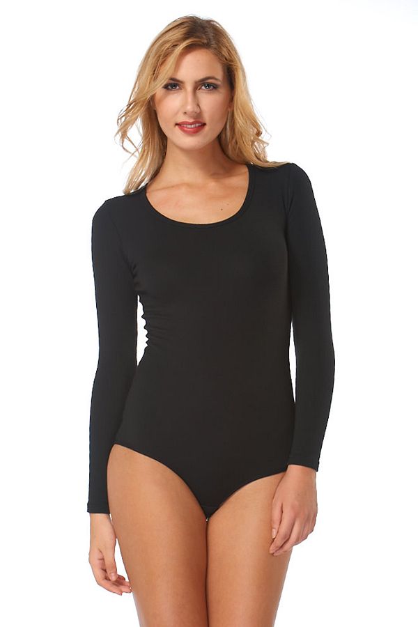 Sevim-Women's Black Thermal Body Open Collar 4936 1