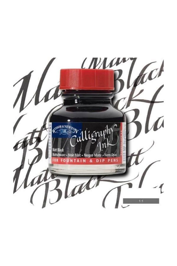 Winsor Newton-Winsor & Newton Calligraphy Ink 30 ml. MATT BLACK 1
