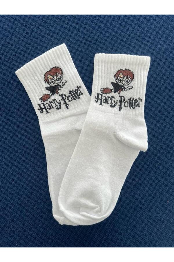 Touz-Unisex White College Socks - Chouze HP 1
