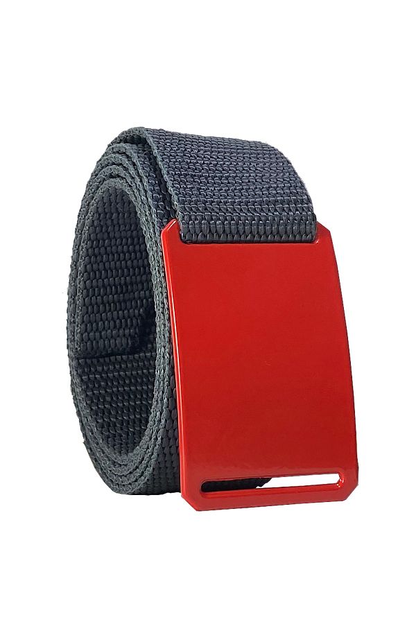 GoDeri-2023 New Season Unisex Red Buckle Smoked Column Belt 4 Cm Red Plain 1
