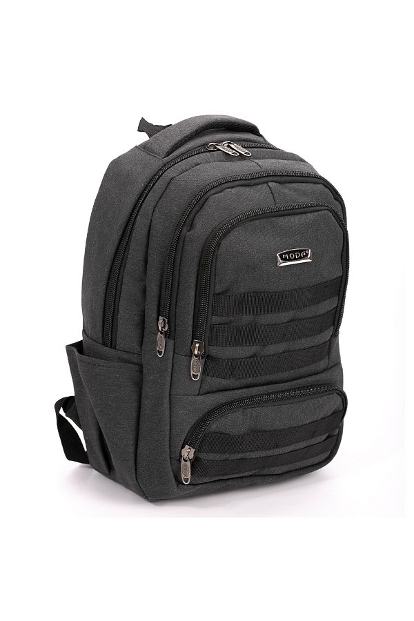 Moda Çanta-Moda 9010 Black Large Size Canvas Backpack 1