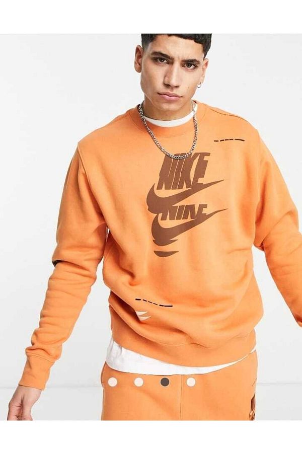 Nike Sportswear Sport Essentials Men s Orange Sweatshirt Cngstore Trendyol