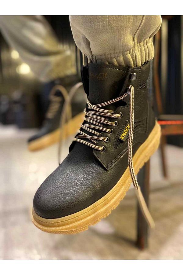 Knack Black High Sole Boots 230 Crepe Sole Trendyol