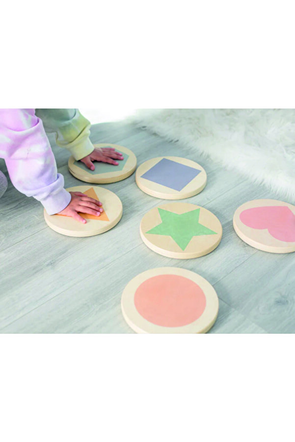 wudie Ahşap Basamak Taşları: Renk/şekil Tanıma, Denge Alıştırması, Ince/kaba Motor Becerilerini Geliştirme