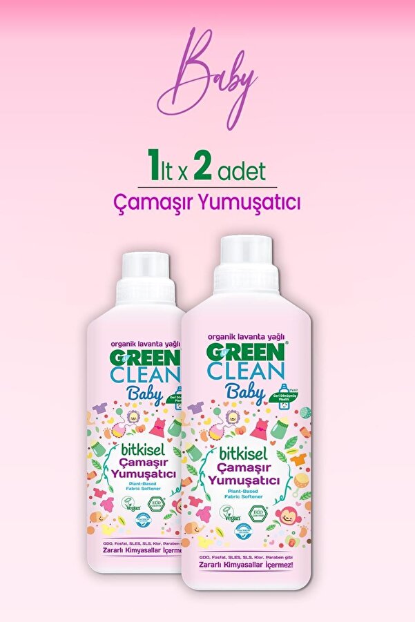 Green Clean U Baby Çamaşır Yumuşatıcı 1 L X 2 Adet