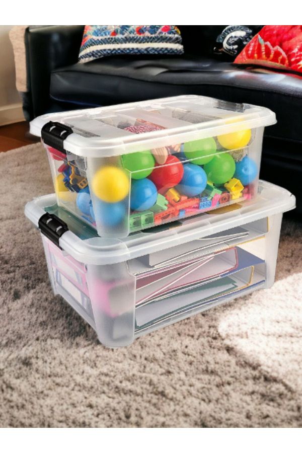 Lockable toy outlet storage box