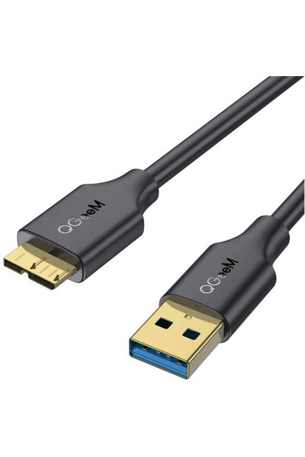 Qgeem-Usb-a 3.0 To Micro Usb 3.0 (usb Micro-b) Hard Disk Cable Data Transfer at 5 Gbps Speed (091 Cm) 1