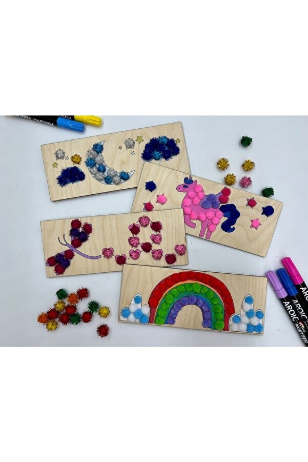MartinaCole Renk'li Boyamalı Montessori Kişisel Gelişim Ve Eğlence Seti 4 Parça
