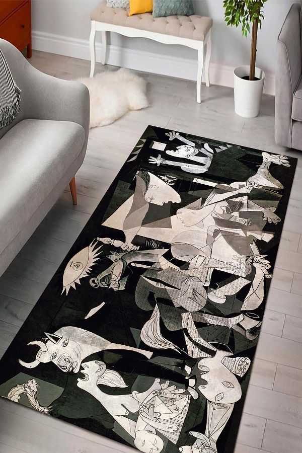 Vagonik-Pablo Picasso Guernica Carpet Digital Printed Carpet Non-Slip Base Washable Carpet 1