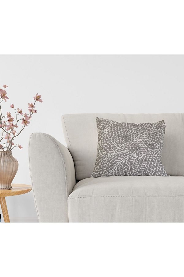 Lucy and Home-Jacquard Branch Patterned Throw Pillow Cover 40x40 Cm 1