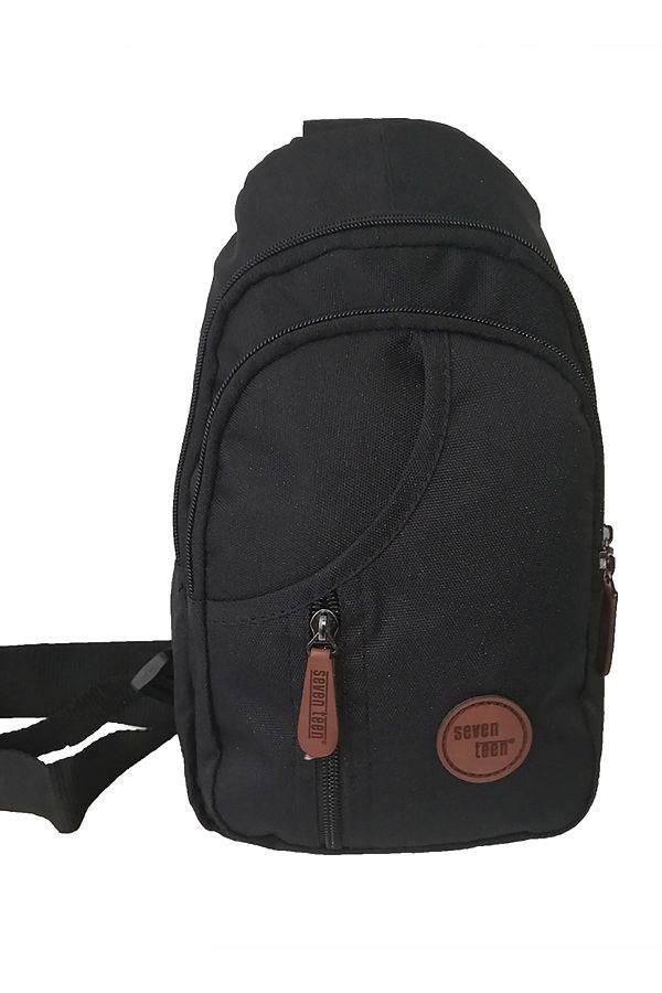 SEVENTEEN-Unisex Black Cross Strap Chest and Backpack 1