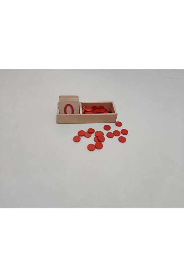 Montessori Gemisi Kırmızı Pullu Sayı Kartları