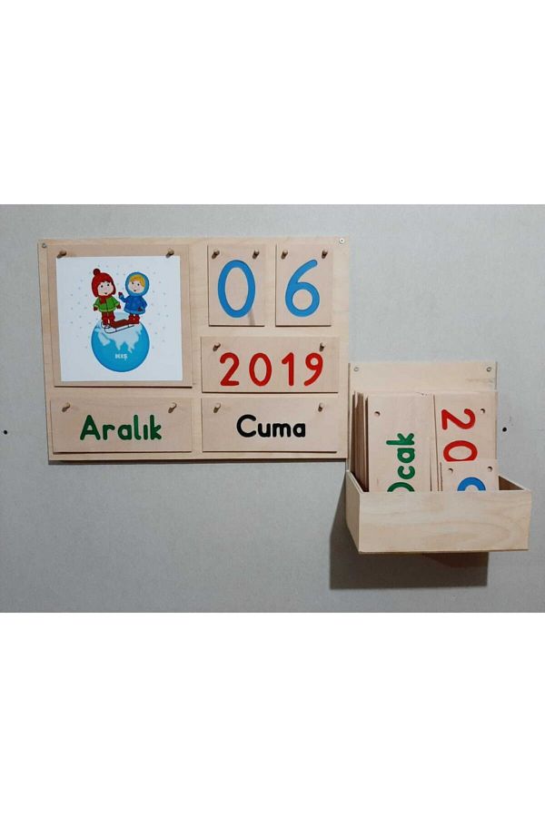 Montessori Gemisi-تقويم خشبي 1