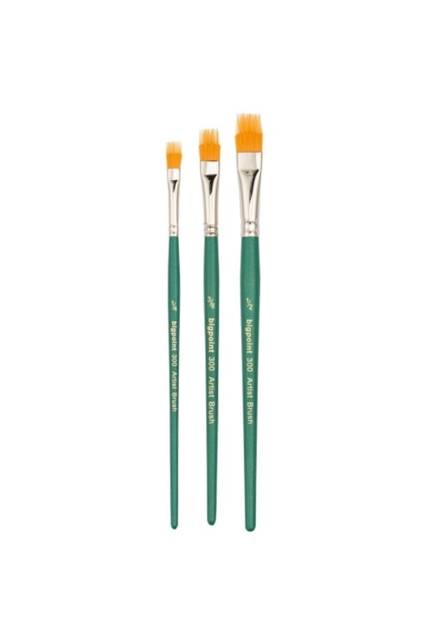 Bigpoint-300 Series Synthetic Bristle Grass Brush No: 1/2-1/4-3/8 (Set of 3) 1 Set 1