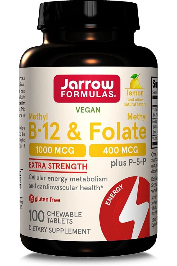 Jarrow Formulas-Methyl B12 and Methyl Folate - Vitamin B6 P-5-p Methylcobalamin B12 Quatrefolic - Memory Energy Enhancement 1