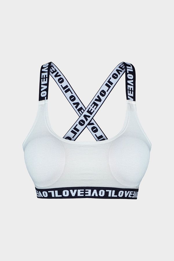 Cross strap sports bra clearance